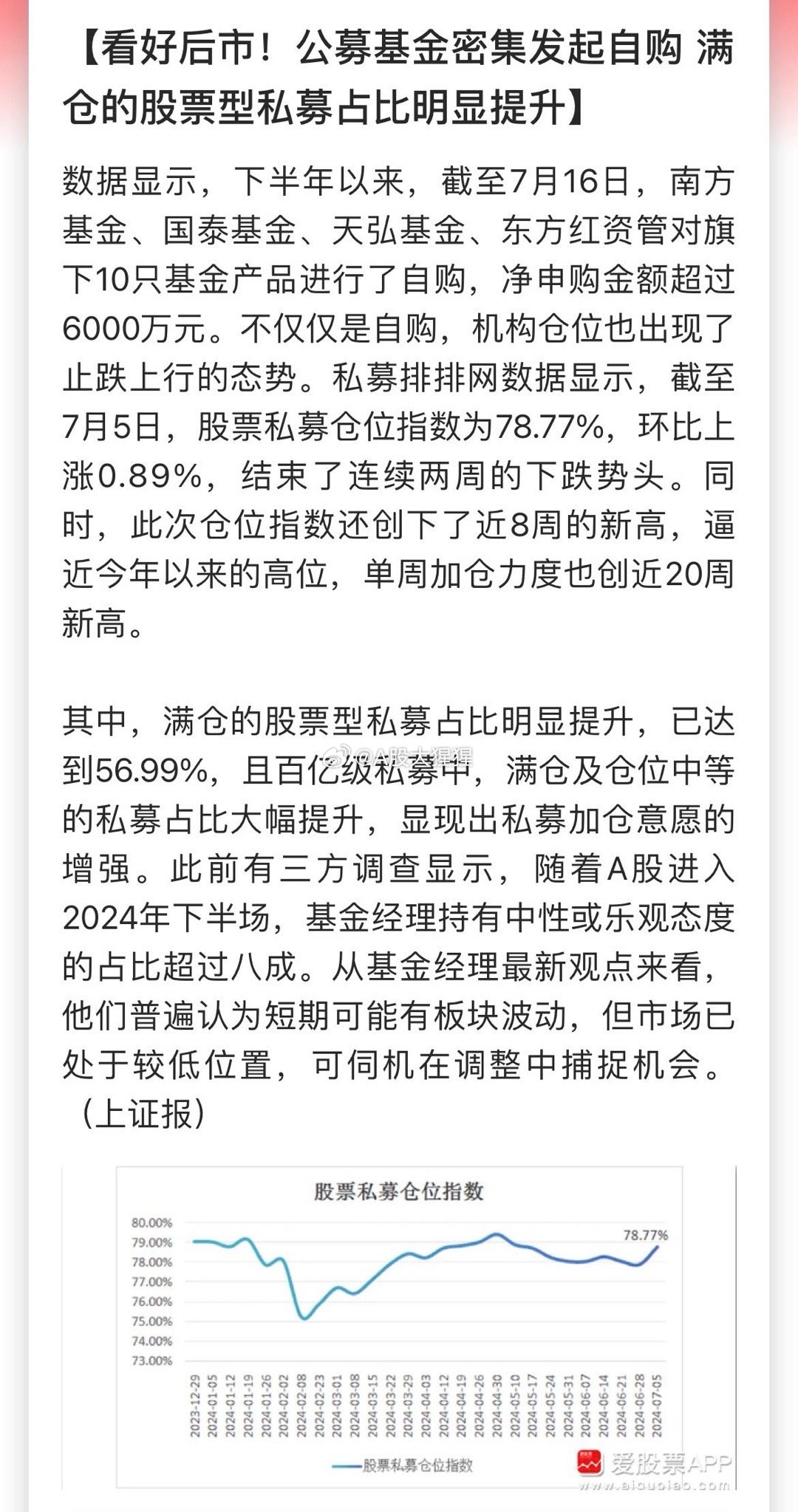 公私募积极自购，真金白银加持权益资产